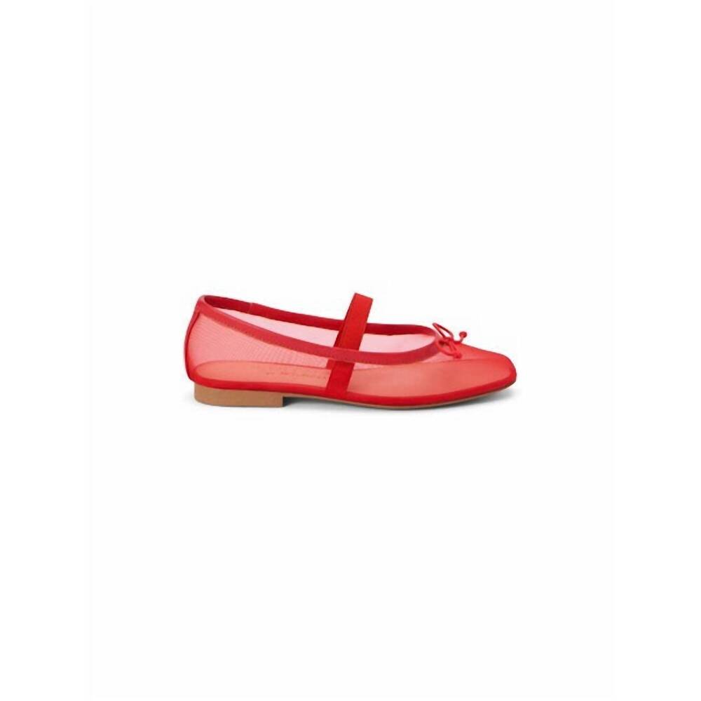 Matisse Red Mesh Mary Jane Flats
